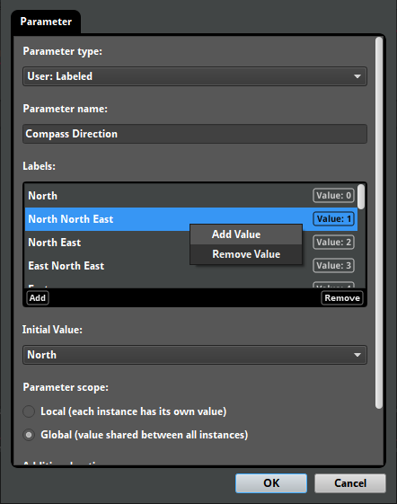编辑标签参数对话框
