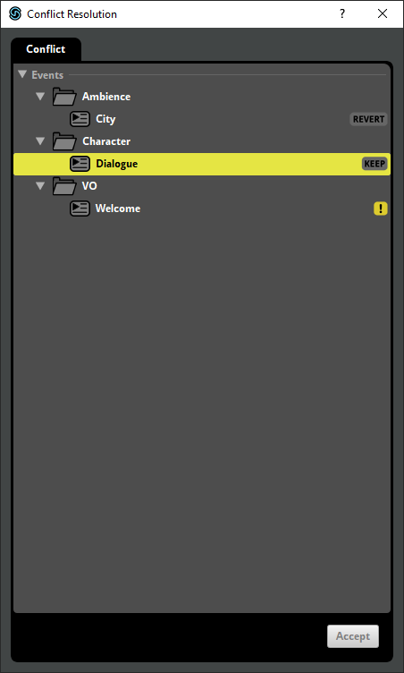 冲突解决对话框