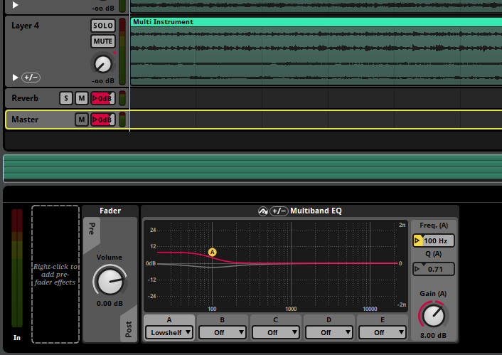 带有排除音效的排除音轨
