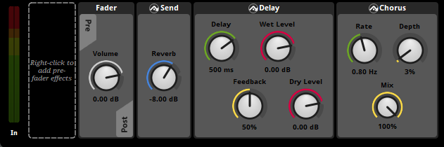 带效果和发送的信号链