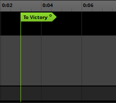 带有隐藏过渡时间轴的过渡标记